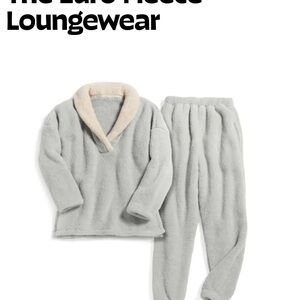 Euro Fleece Women's Pajama Set in Gray